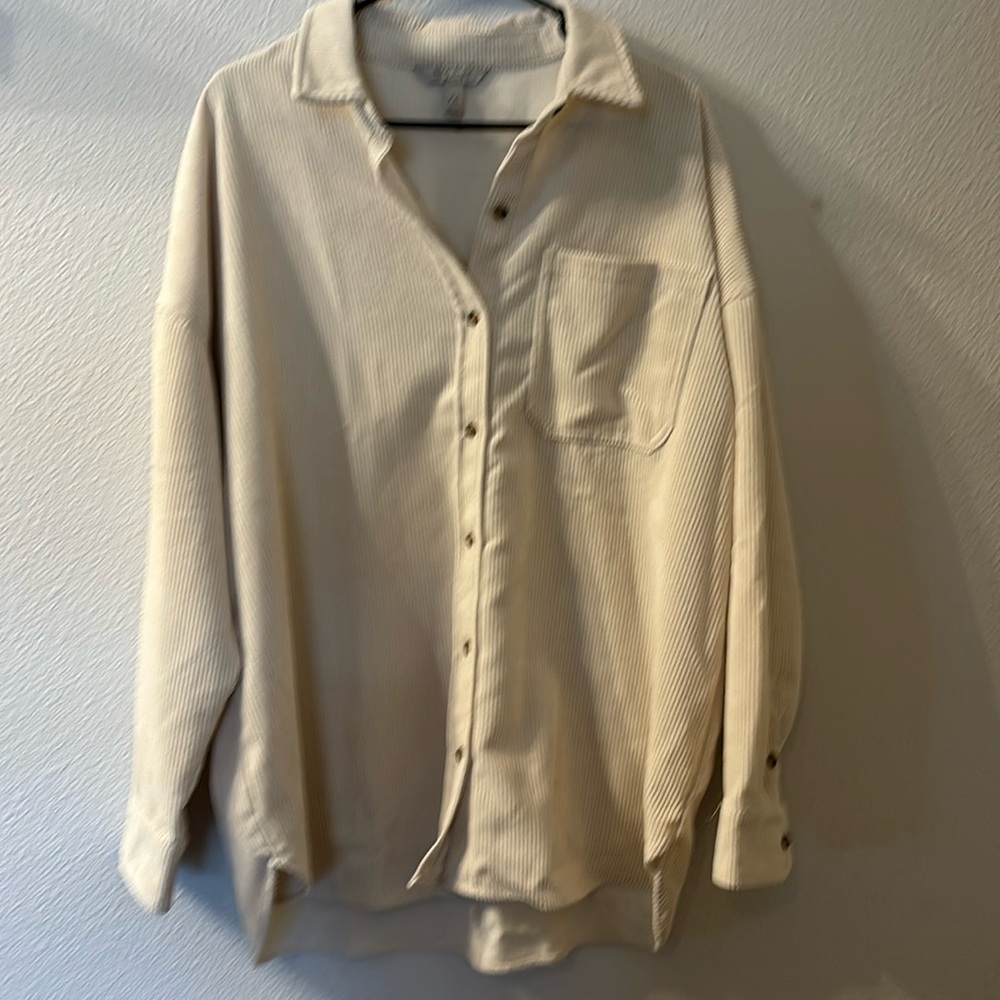 NWT Nine Eight corduroy button down size XXL